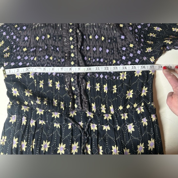 Free People RARE Feelings Tiered Maxi Boho Whimsigoth Dress Multicolor Size M - Picture 13 of 16